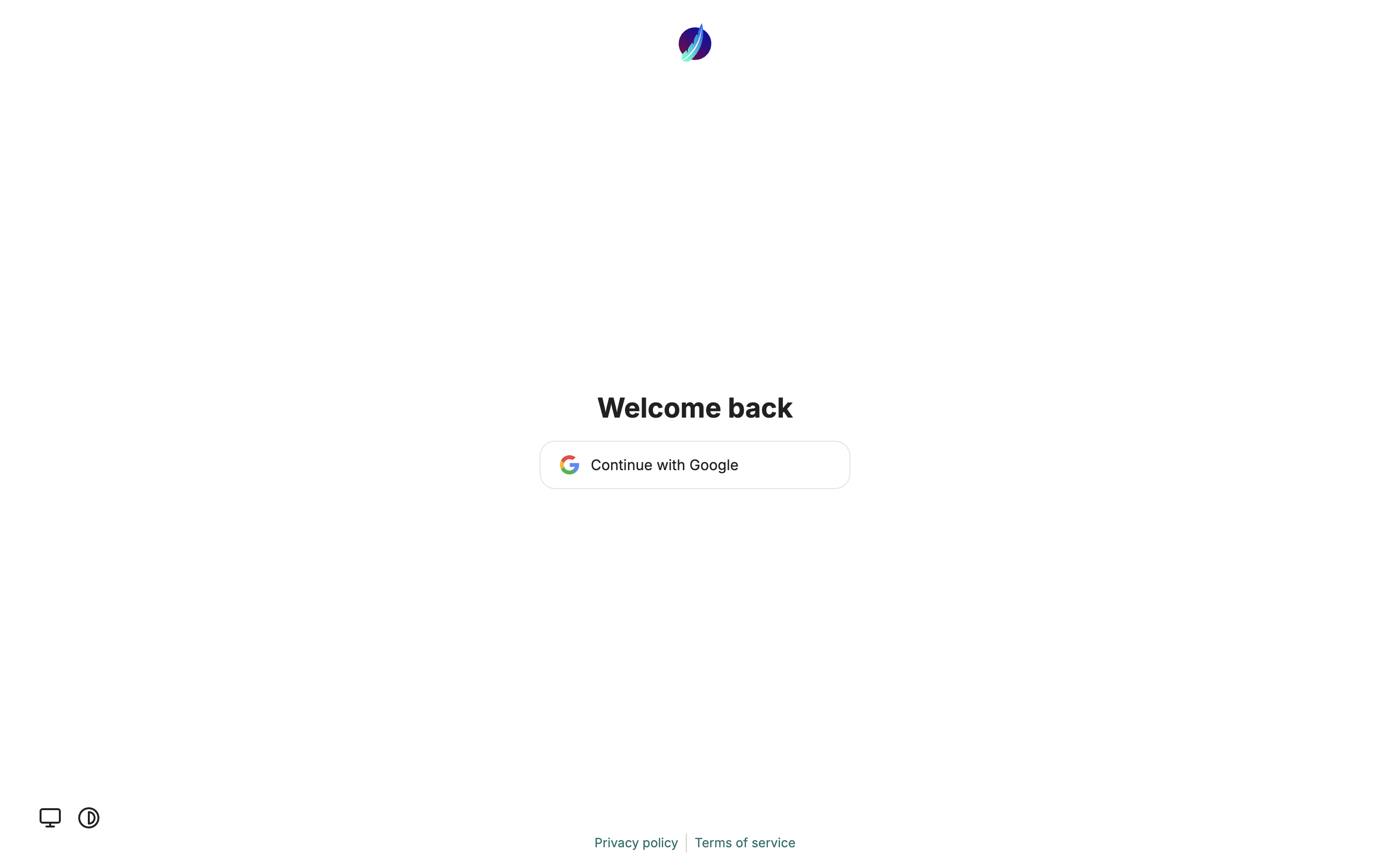 The Manas sign-in page with the Google button